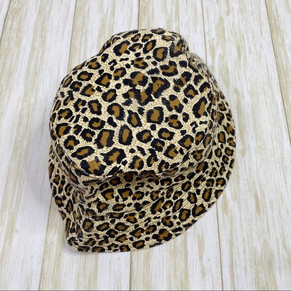 Unbranded Reversible Leopard Print & Black Bucket Hat - Picture 2 of 4